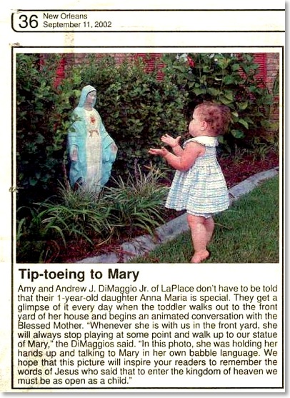 baby talking to mary